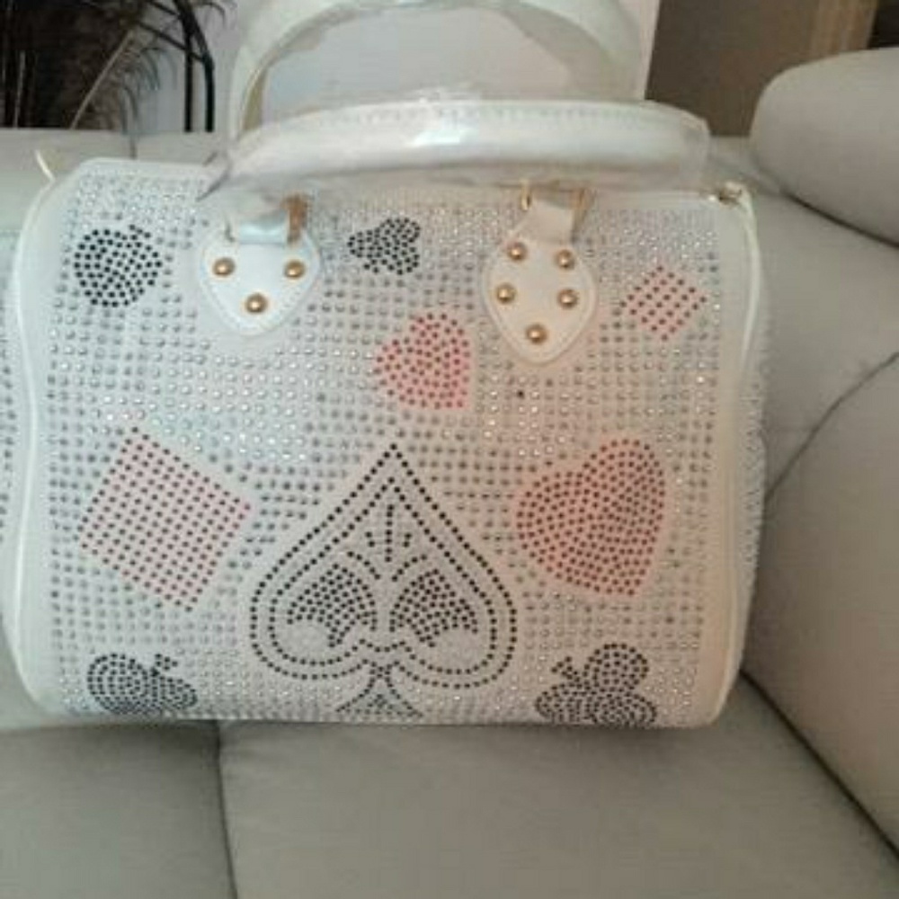 White casino bag